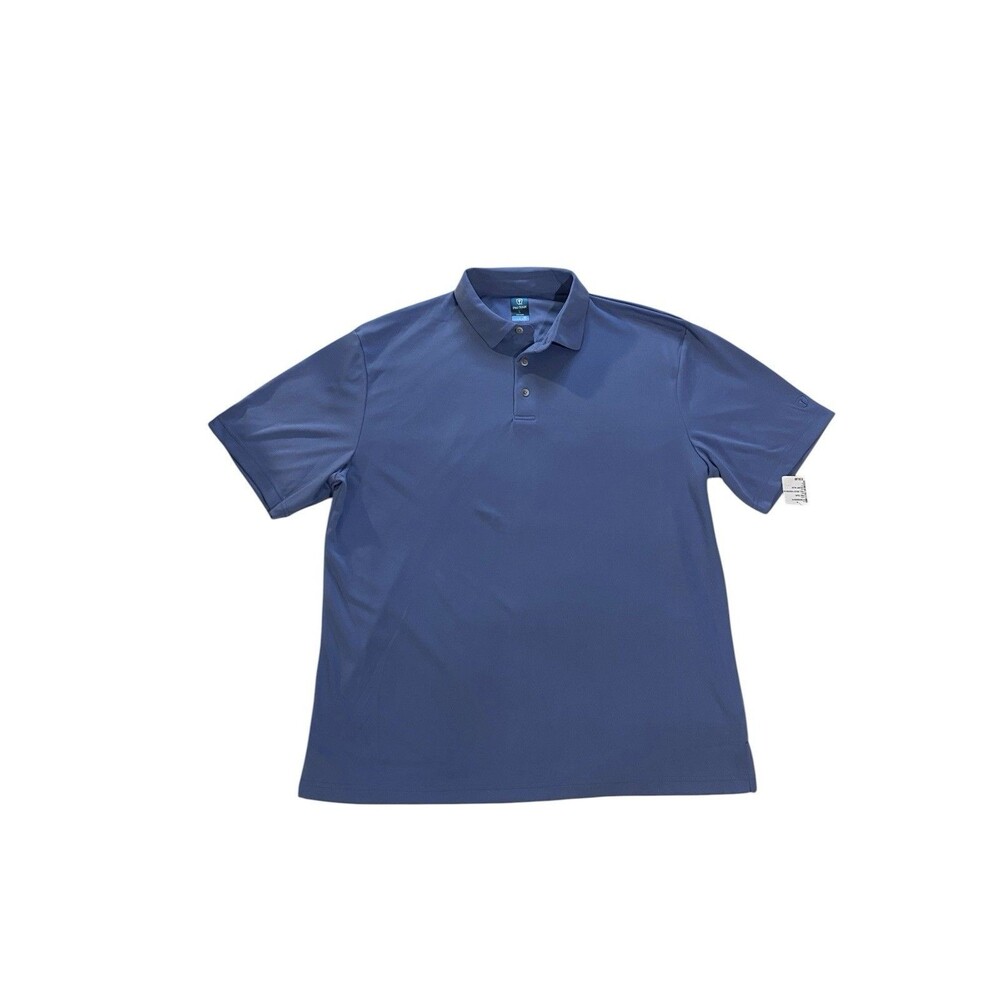 Pro Tour Coolplay Men Large Blue Short Sleeve Golf Polo Shirt Active Breathable.